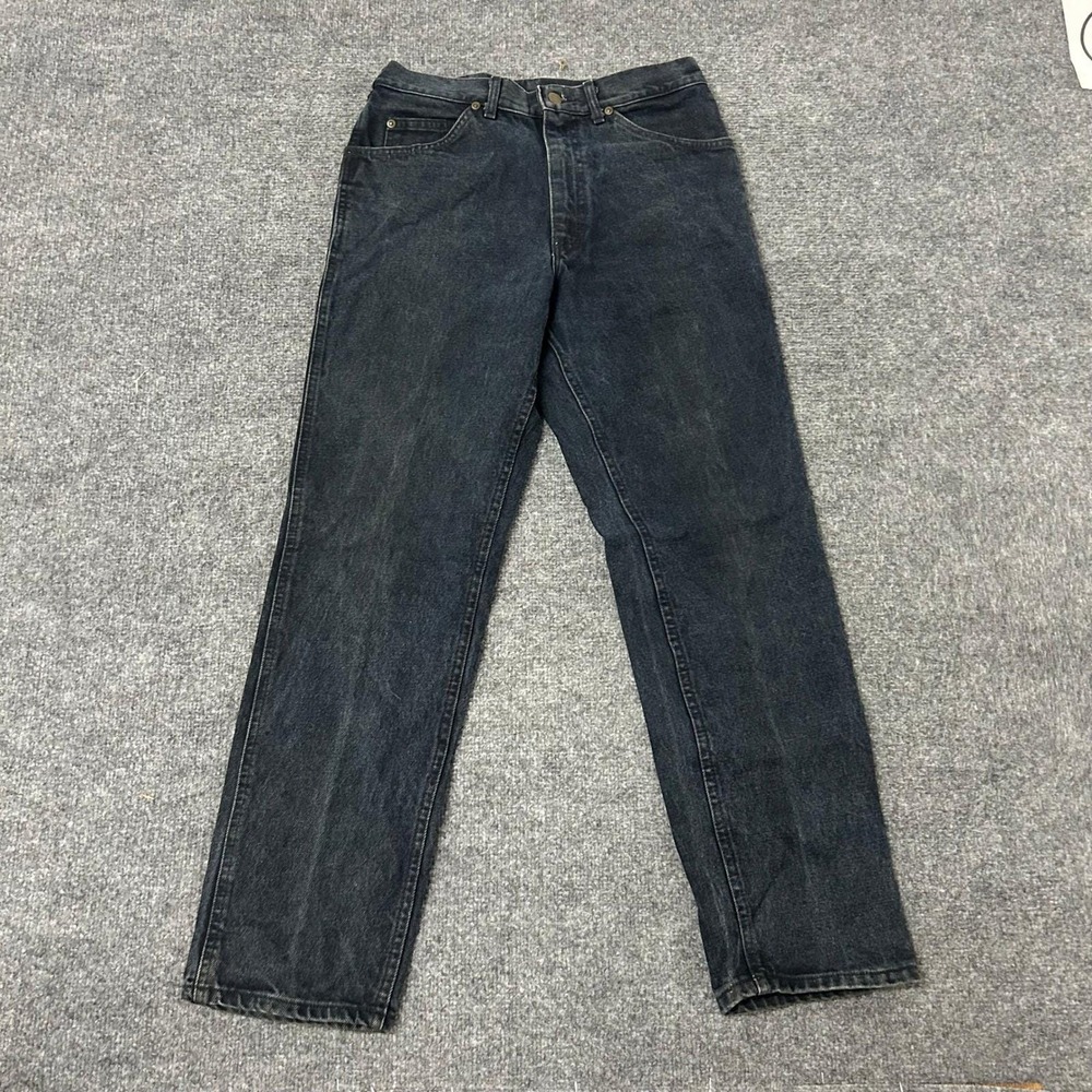 Lee Jeans Mens Size 32 Black Straight Leg Cotton Denim Made in USA Vintage